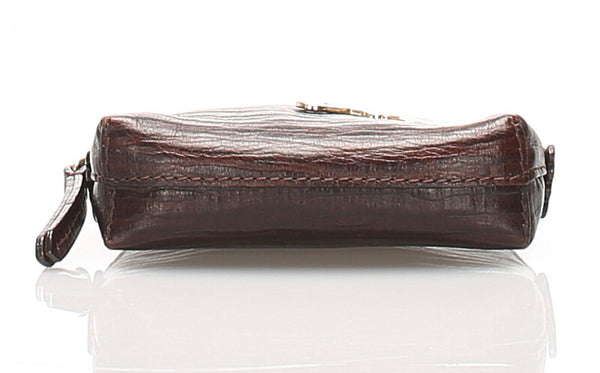 フェンディ ブラウン 茶 レザー コインケース レディース FENDI 中古