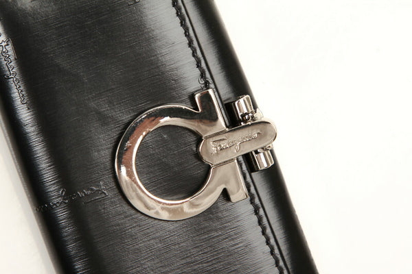 サルヴァトーレフェラガモ 6連 ブラック 黒 レザー キーケース レディース Salvatore Ferragamo 中古