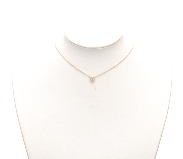 ティファニー K18PG ピンクゴールド センチメンタルハート ダイヤ ネックレス レディース TIFFANY&Co. 中古