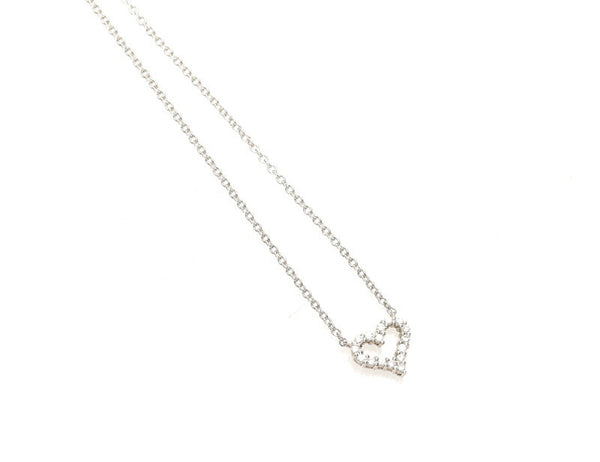 ティファニー Pt950 プラチナ センチメンタルハート ダイヤ ネックレス レディース TIFFANY&Co. 中古