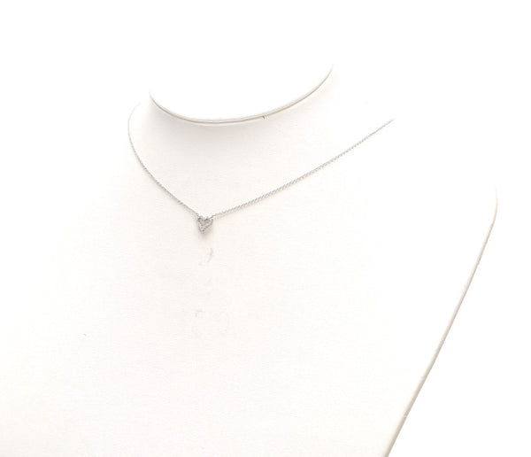 ティファニー Pt950 プラチナ センチメンタルハート ダイヤ ネックレス レディース TIFFANY&Co. 中古