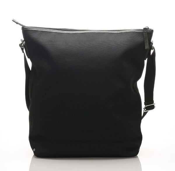 グッチ 92534 ブラック キャンバス レザー 肩掛け ショルダーバッグ レディース GUCCI 中古