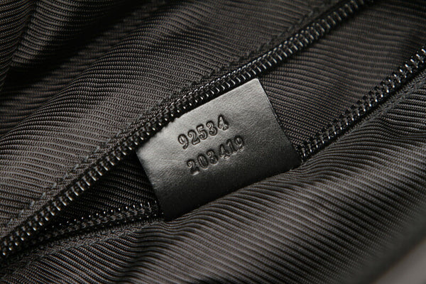 グッチ 92534 ブラック キャンバス レザー 肩掛け ショルダーバッグ レディース GUCCI 中古