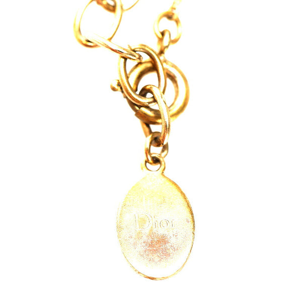 クリスチャンディオール ゴールド メッキ ネックレス レディース Christian Dior 中古