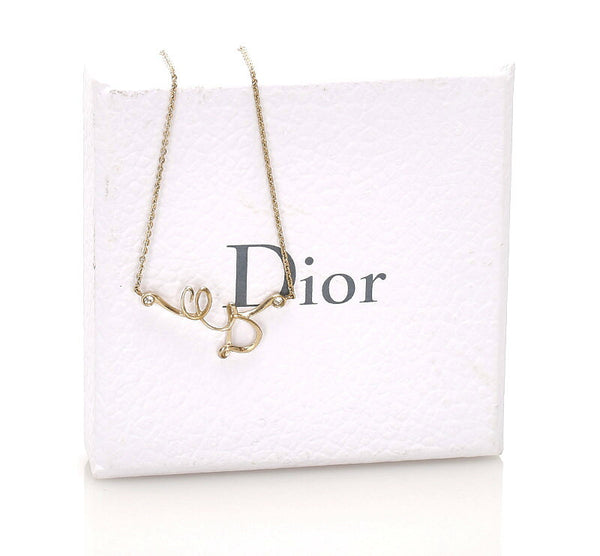 クリスチャンディオール ゴールド メッキ ネックレス レディース Christian Dior 中古
