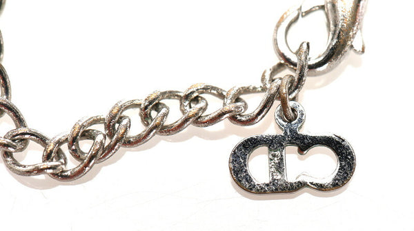 クリスチャンディオール シルバー メタル ハート ネックレス レディース Christian Dior 中古