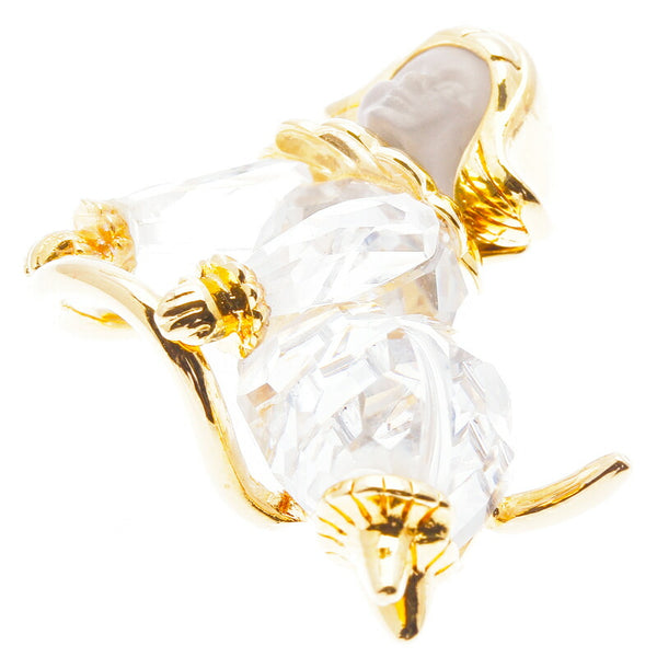 スワロフスキー ゴールド メタル ブローチ レディース SWAROVSKI 中古