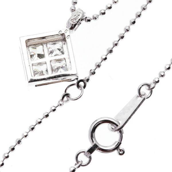 Pt900 プラチナ Pt850 プラチナ ダイヤ0.5ct ネックレス レディース 中古