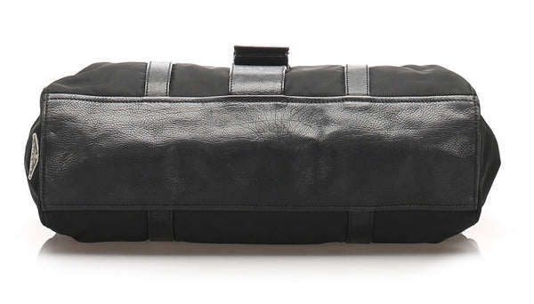 プラダ ブラック ナイロン レザー トートバッグ レディース PRADA 中古