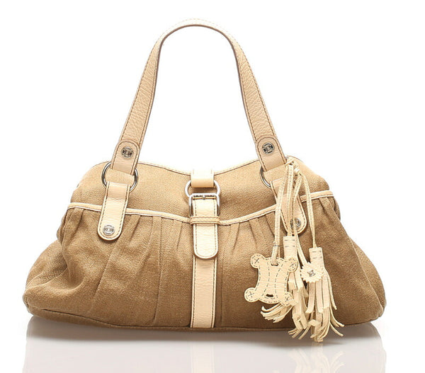 セリーヌ SAS0/16 ブラウン  キャンバス トートバッグ レディース CELINE 中古