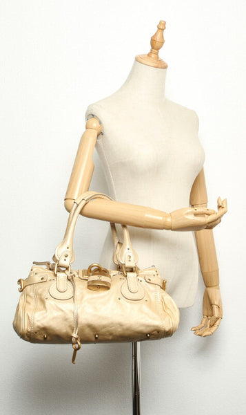 クロエ パディントン ゴールド レザー ハンドバッグ レディース Chloe 中古
