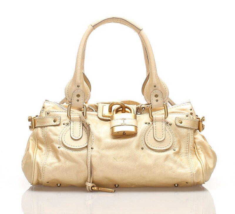 クロエ パディントン ゴールド レザー ハンドバッグ レディース Chloe 中古