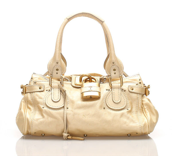 クロエ パディントン ゴールド レザー ハンドバッグ レディース Chloe 中古