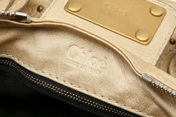 クロエ パディントン ゴールド レザー ハンドバッグ レディース Chloe 中古