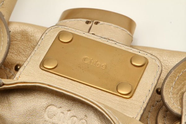 クロエ パディントン ゴールド レザー ハンドバッグ レディース Chloe 中古