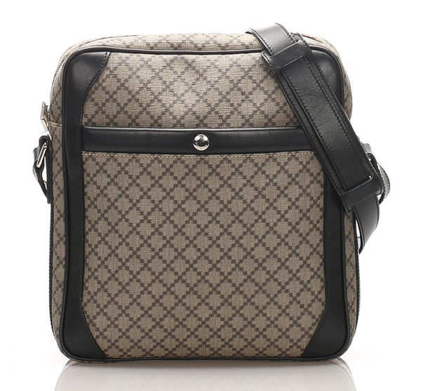 グッチ ディアマンテ 268159 ブラウン PVC レザー 斜め掛け ショルダーバッグ レディース GUCCI 中古