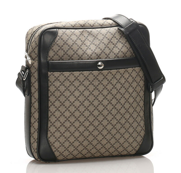 グッチ ディアマンテ 268159 ブラウン PVC レザー 斜め掛け ショルダーバッグ レディース GUCCI 中古