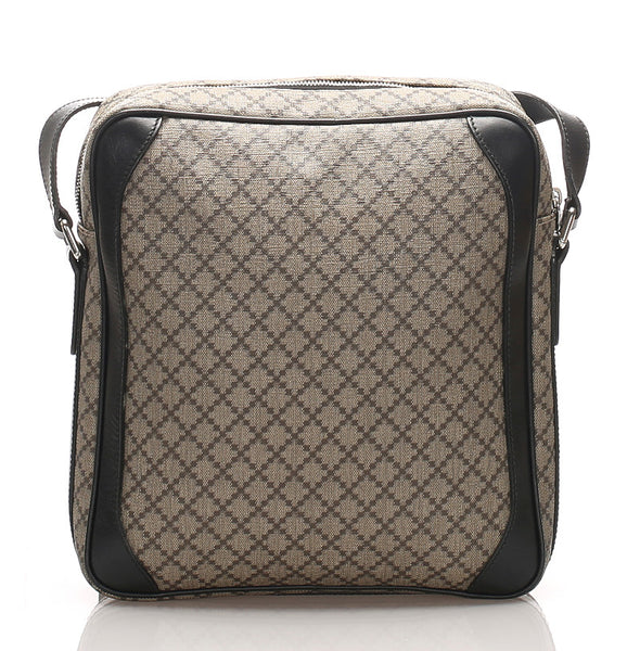 グッチ ディアマンテ 268159 ブラウン PVC レザー 斜め掛け ショルダーバッグ レディース GUCCI 中古