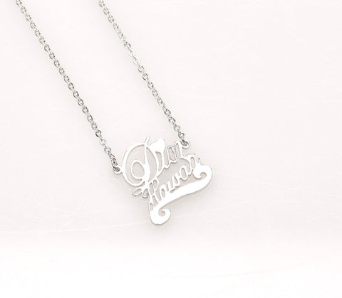 クリスチャンディオール シルバー メタル ハワイロゴ ネックレス レディース Christian Dior 中古