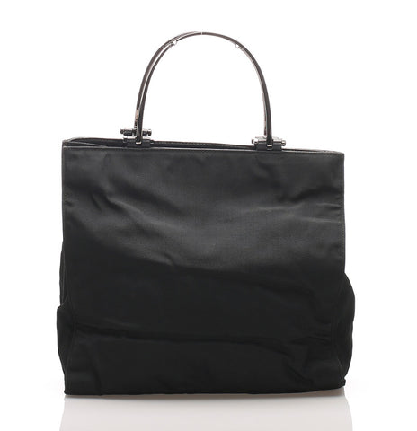 グッチ ホースビット 002・1025 ブラック  ナイロン ハンドバッグ レディース GUCCI 中古