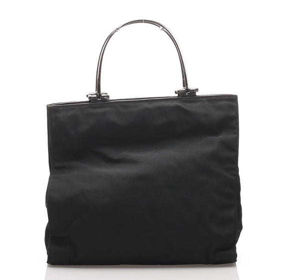グッチ ホースビット 002・1025 ブラック  ナイロン ハンドバッグ レディース GUCCI 中古