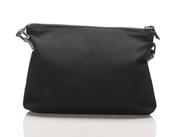 グッチ 002・2865 ブラック  ナイロン レザー ショルダーバッグ レディース GUCCI 中古