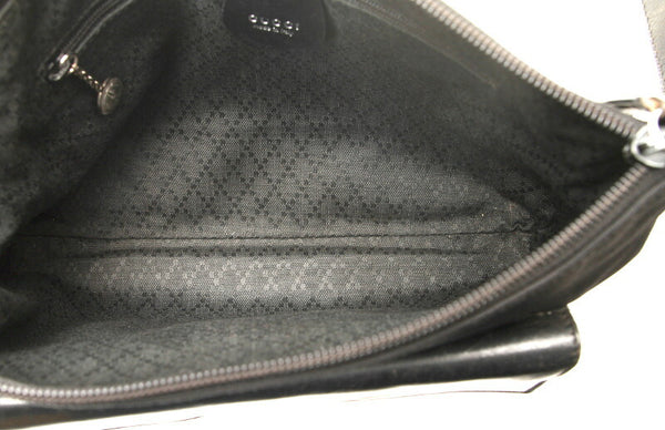 グッチ 002・2865 ブラック  ナイロン レザー ショルダーバッグ レディース GUCCI 中古