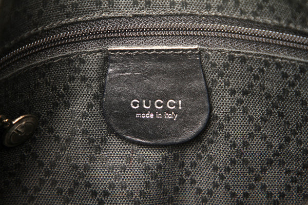 グッチ 002・2865 ブラック  ナイロン レザー ショルダーバッグ レディース GUCCI 中古