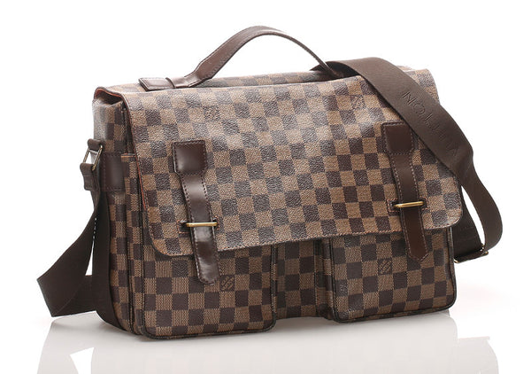 ルイ ヴィトン ダミエ ブロードウェイ N42270 ブラウン PVC レザー ハンドバッグ ショルダーバッグ 2WAY レディース LOUIS VUITTON 中古