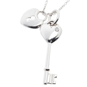ティファニー SV925 シルバー ハートロック 鍵モチーフ ネックレス レディース TIFFANY&Co. 中古