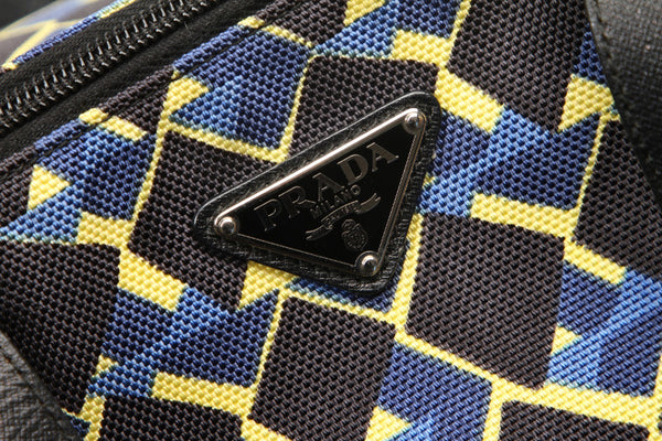 プラダ ブルー  キャンバス トートバッグ レディース PRADA 中古