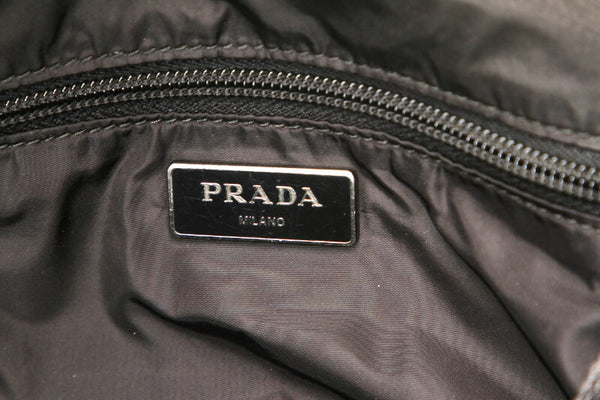 プラダ ブラック  ナイロン レザー トートバッグ レディース PRADA 中古