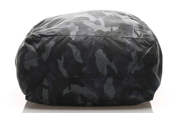 プラダ ブラック  ナイロン レザー トートバッグ レディース PRADA 中古