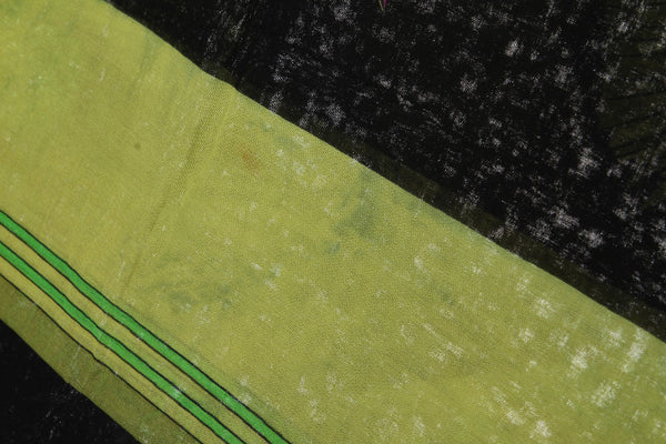 エルメス 魚柄 ブラック グリーン コットン ストール レディース HERMES 中古