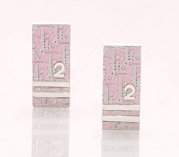 クリスチャンディオール シルバー ピンク メタル トロッター イヤリング レディース Christian Dior 中古