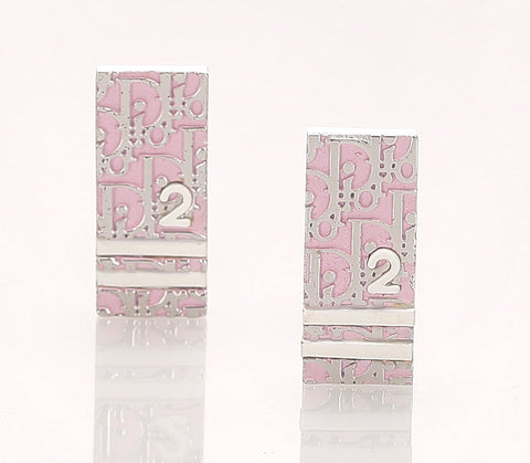 クリスチャンディオール シルバー ピンク メタル トロッター イヤリング レディース Christian Dior 中古
