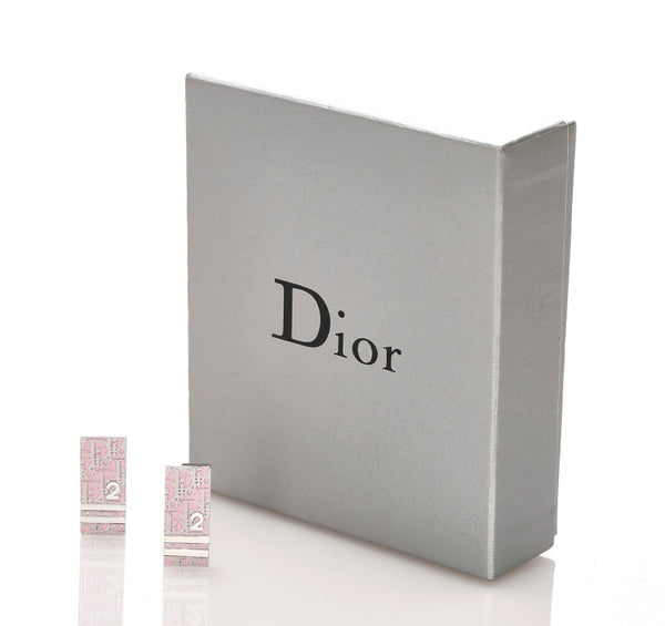 クリスチャンディオール シルバー ピンク メタル トロッター イヤリング レディース Christian Dior 中古