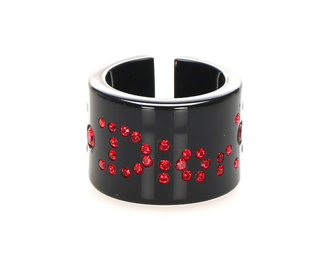 クリスチャンディオール ブラック  プラスチック リング 指輪 レディース Christian Dior 中古