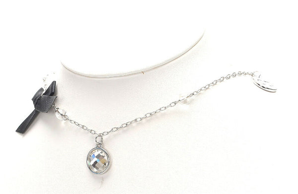 クリスチャンディオール シルバー メタル リボン パール ネックレス レディース Christian Dior 中古