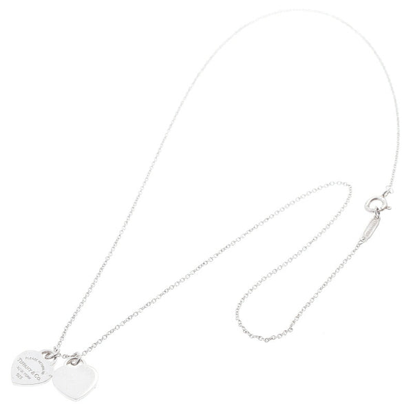 ティファニー SV925 シルバー リターントゥ ハート ダブル プレート ネックレス レディース TIFFANY&Co. 中古