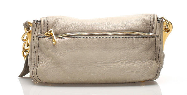 プラダ チェーン グレー レザー ショルダーバッグ レディース PRADA 中古