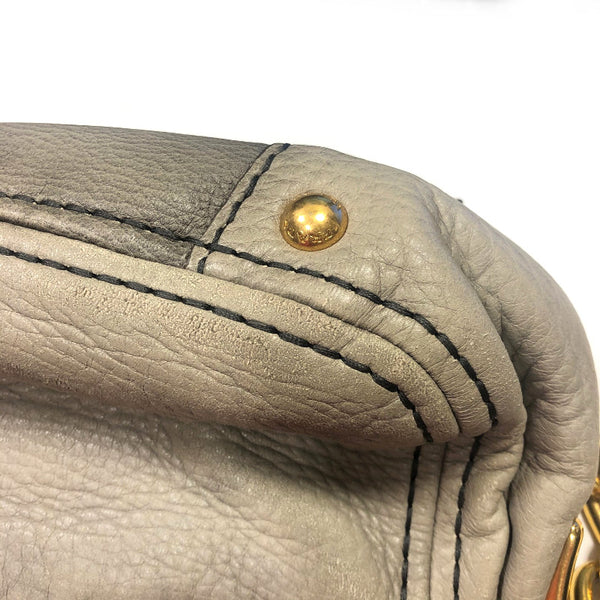 プラダ チェーン グレー レザー ショルダーバッグ レディース PRADA 中古