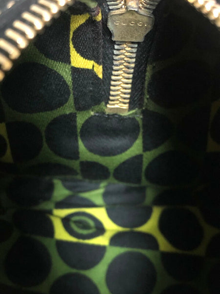 グッチ ドゥケッサ 181485 グリーン レザー ハンドバッグ レディース GUCCI 中古