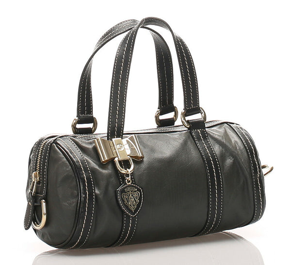 グッチ ドゥケッサ 181485 グリーン レザー ハンドバッグ レディース GUCCI 中古
