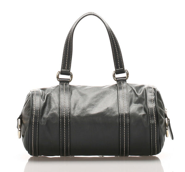 グッチ ドゥケッサ 181485 グリーン レザー ハンドバッグ レディース GUCCI 中古