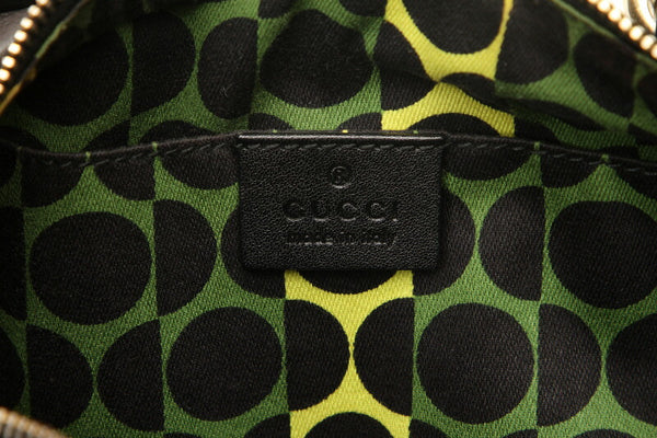グッチ ドゥケッサ 181485 グリーン レザー ハンドバッグ レディース GUCCI 中古