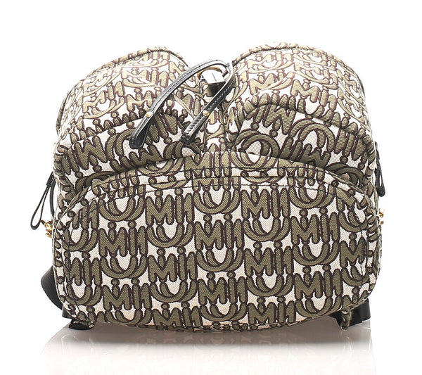 ミュウミュウ グリーン キャンバス リュック バックパック レディース MIUMIU 中古