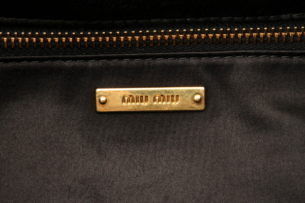 ミュウミュウ グリーン キャンバス リュック バックパック レディース MIUMIU 中古