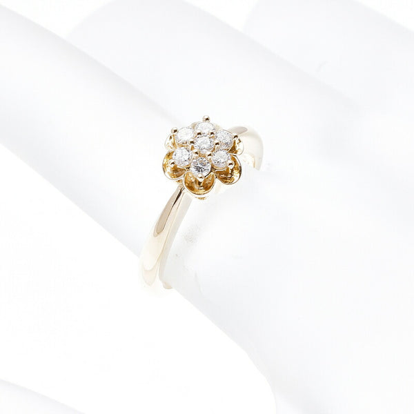 ポンテヴェキオ K18YG イエローゴールド ダイヤ0.25ct リング 指輪 レディース Ponte Vecchio 11号 中古