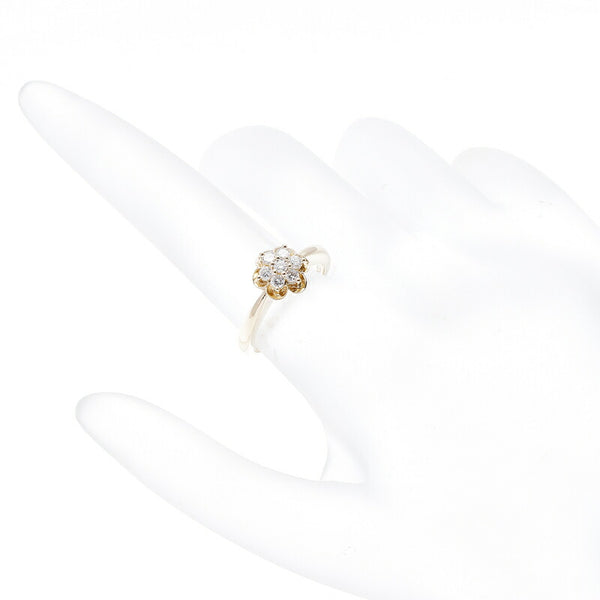 ポンテヴェキオ K18YG イエローゴールド ダイヤ0.25ct リング 指輪 レディース Ponte Vecchio 11号 中古